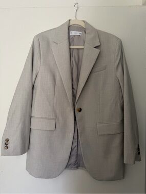 Mango Heather Gray Women's Blazer